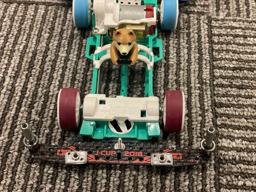 フルカスタム　スーパー2 シャーシー　超軽量　電池落し　カーボン　ペラタイヤ