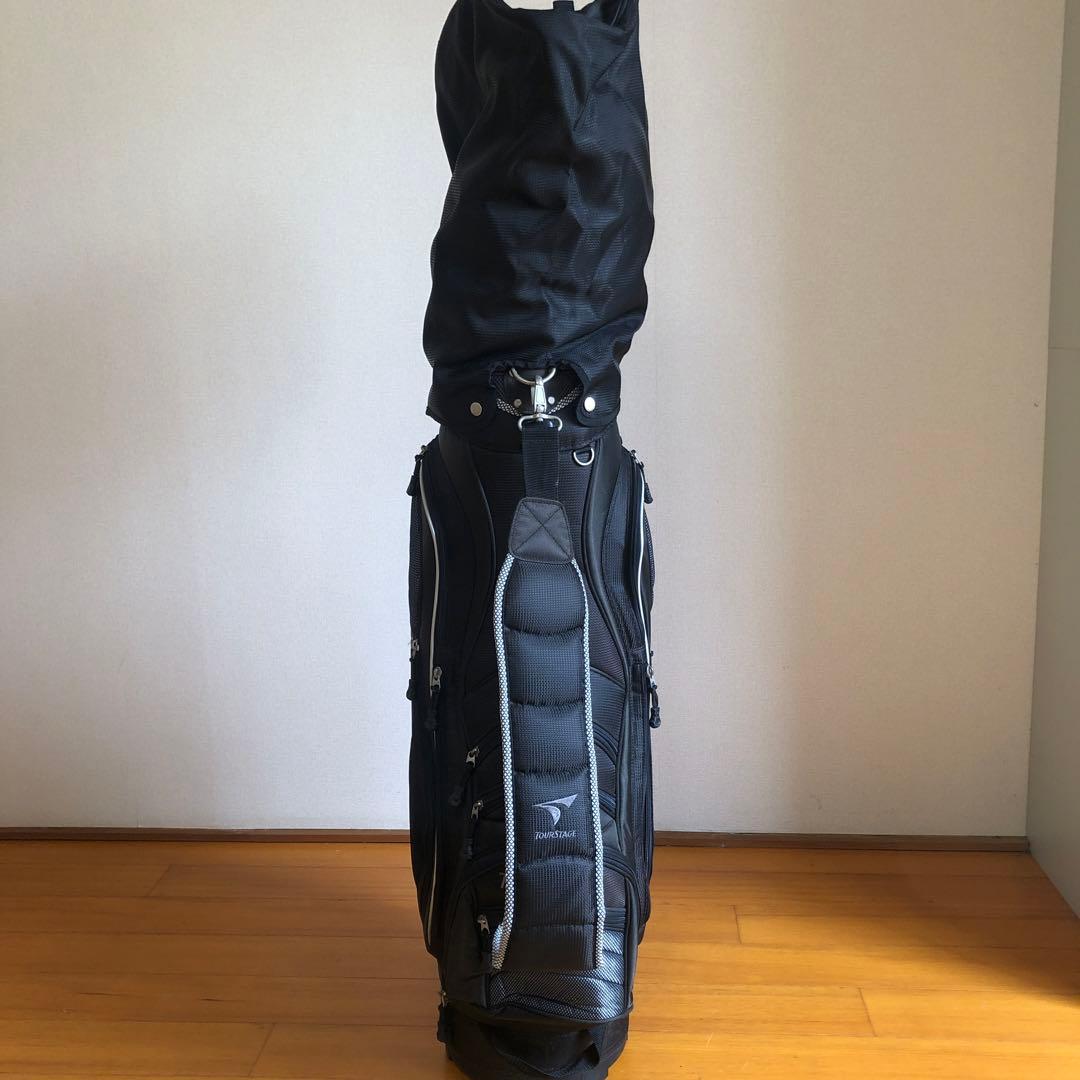ツアーステージ TOURSTAGE キャディバッグ ブラック フード付き