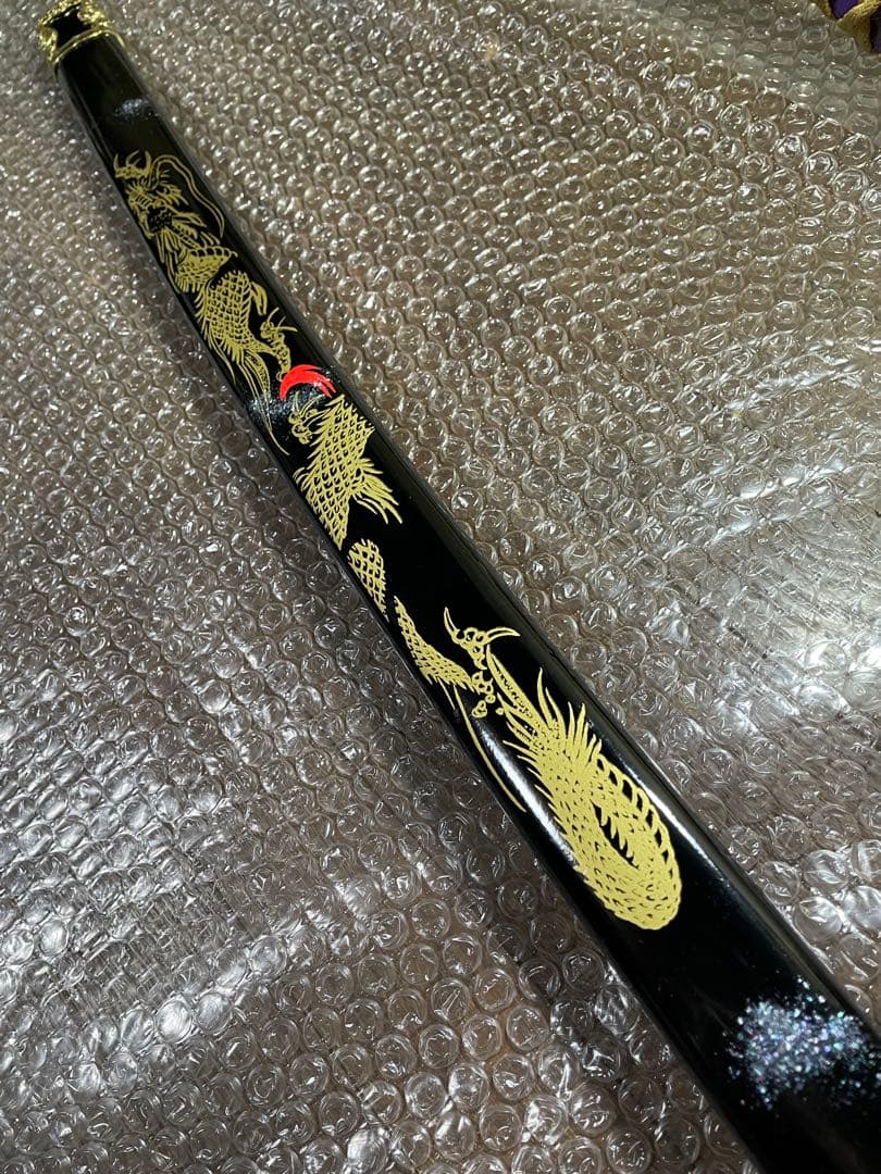 高級武具♢模造刀／レプリカ☆美品☆陣太刀☆ 刀身に竜の彫り物　観賞用