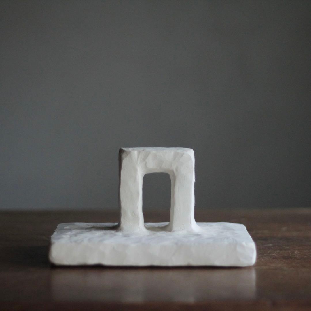 石塑粘土 立体作品 「死者の門」 現代美術 sculpture オブジェ