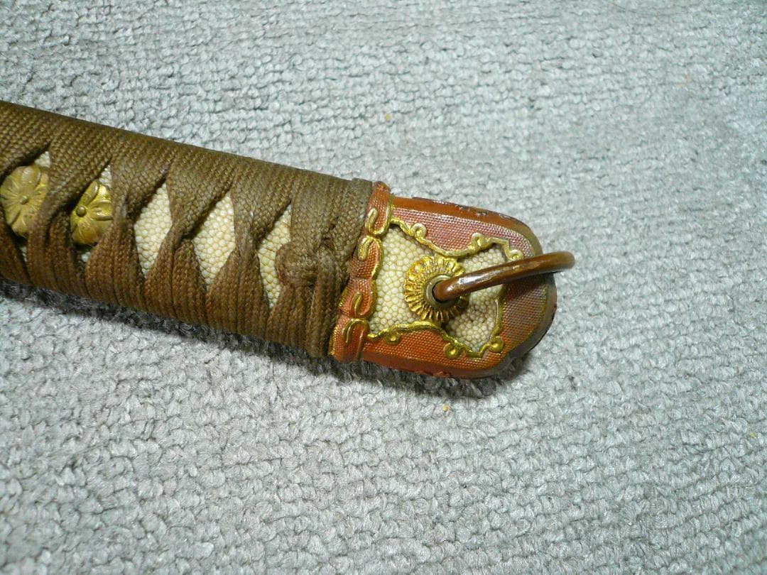 軍刀 柄 旧日本軍 刀装具 時代物 日本刀 士官 鮫皮 将校 儀礼刀 指揮刀