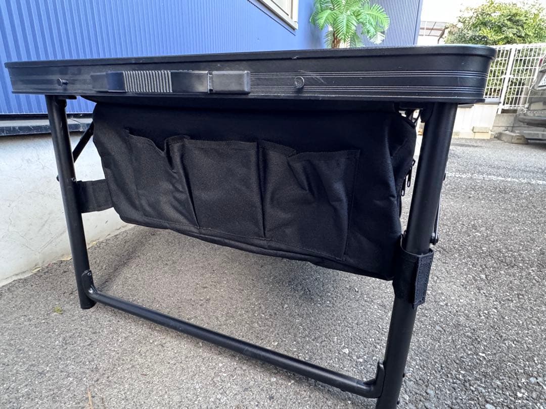 DOD グットラックテーブル 折りたたみ　高さ調整可4段階ブラック