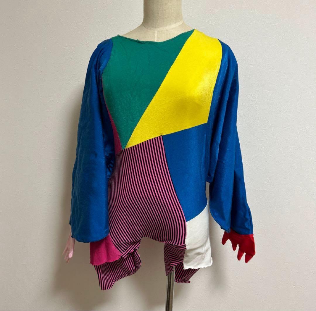 ぽんパッチワークユニタード①②③④・赤と黒のバラドレス・バラ柄白ビスチェ