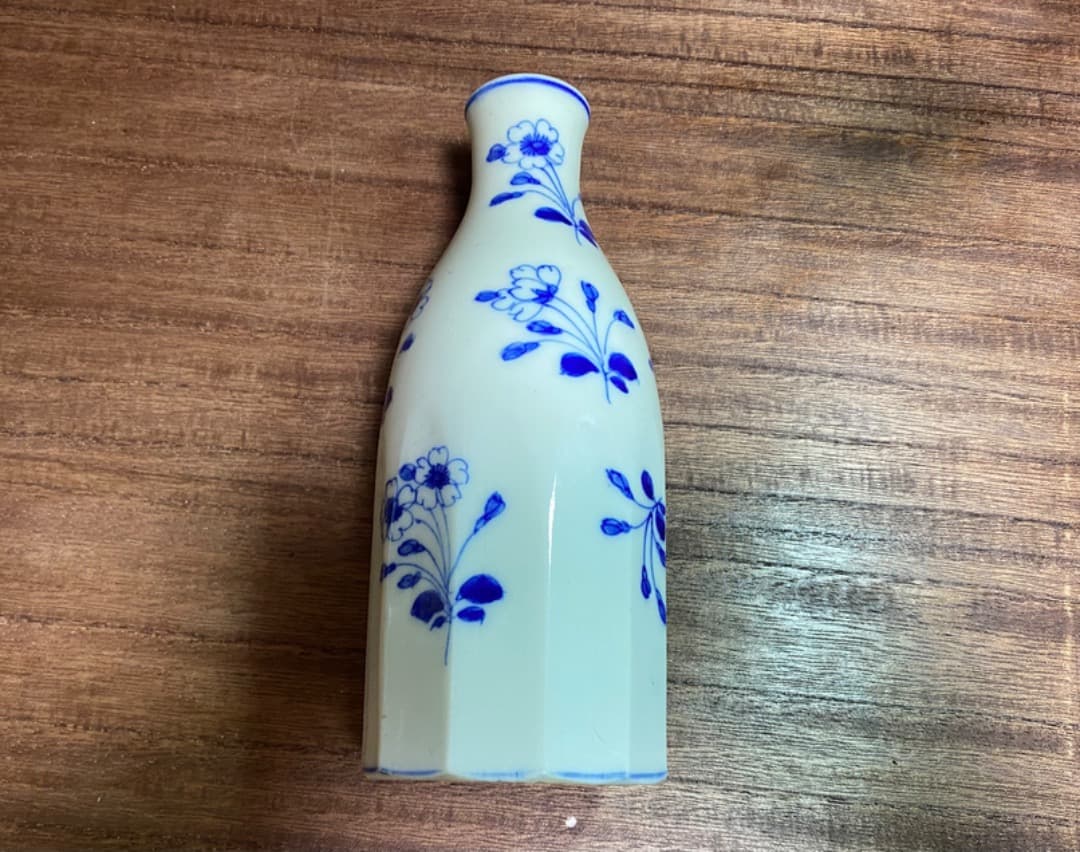 桜　海棠　面取徳利　一輪挿し