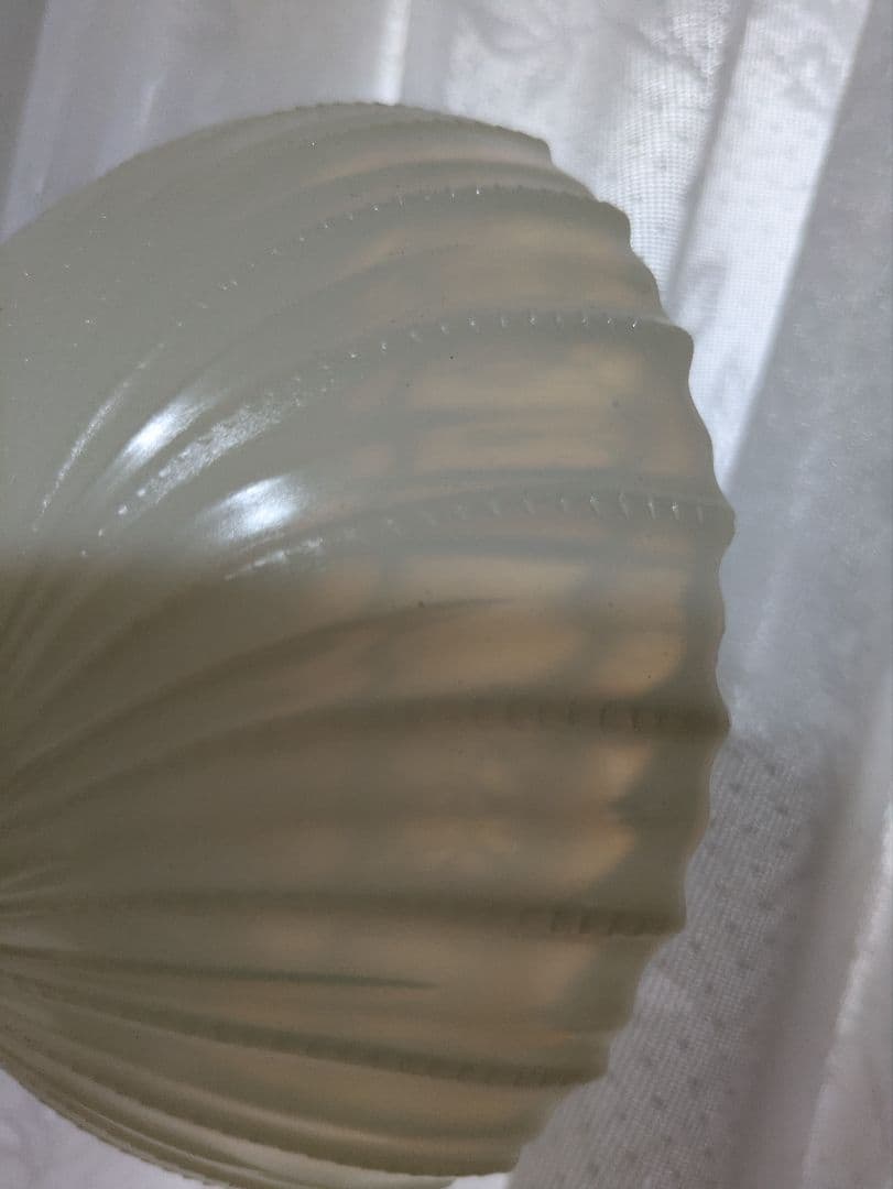 マクベス・エバンス　モナックス　ミルクガラス　リブデザインランプシェード