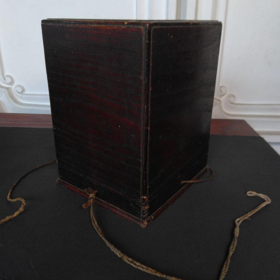 重箱　黒柿　象嵌