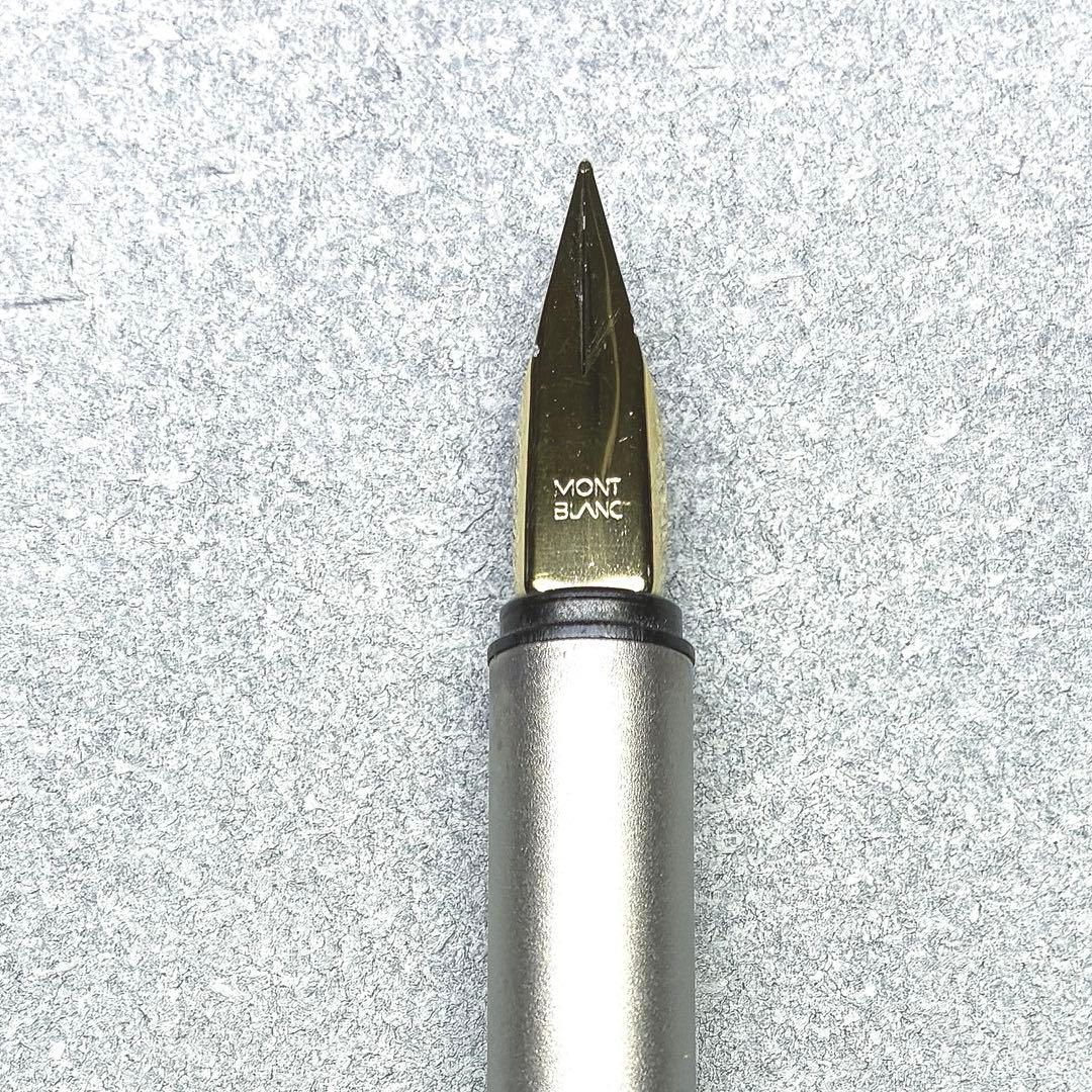 【希少 美品】モンブラン S-ライン 万年筆 シルバー 純正コンバーター付