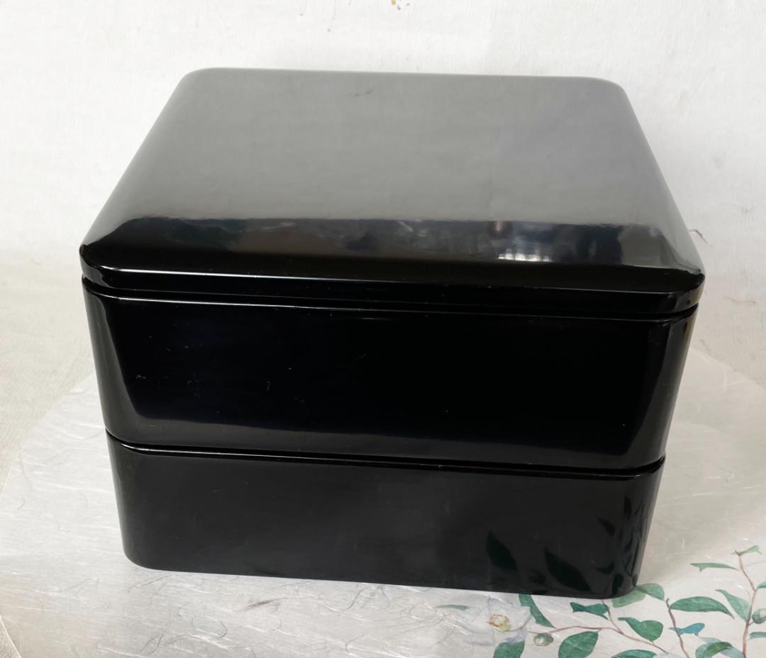 重箱 おせち 2段重 木製漆塗 黒 7寸 内朱 21cm 漆器 アウトレット12