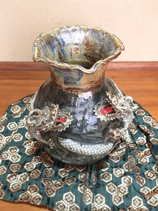 ヴィンテージ　大堀相馬焼　双龍　俊峰作　幻の逸品