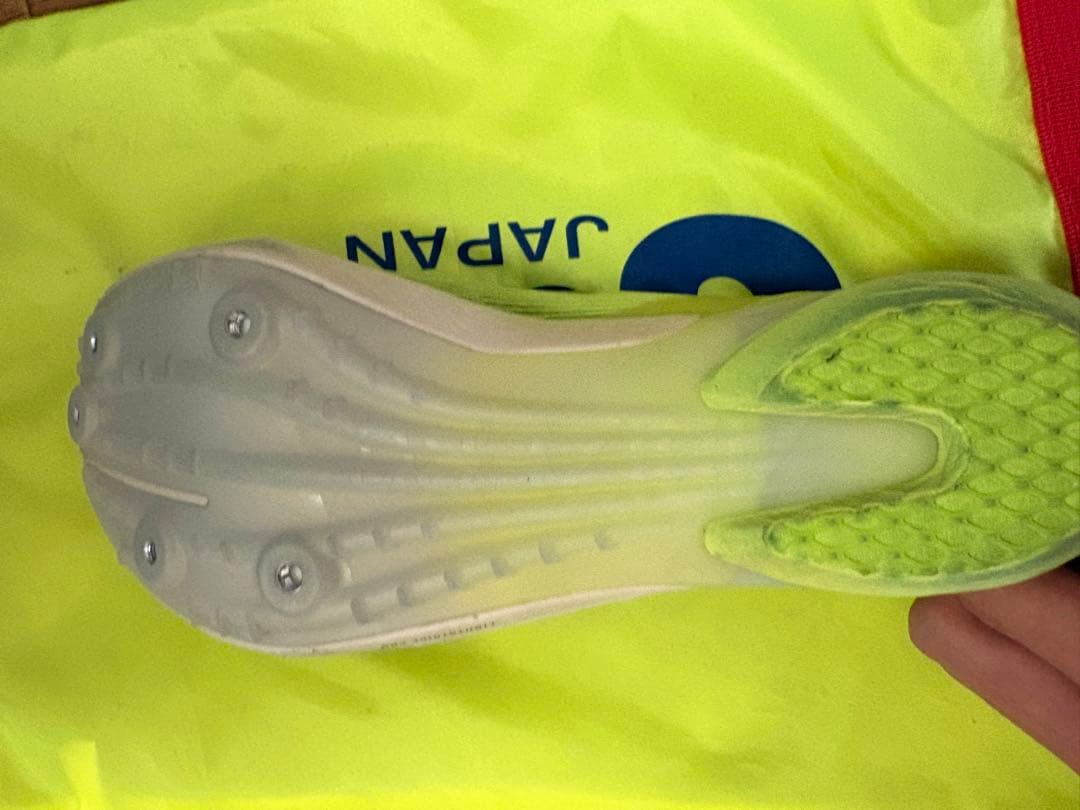 adidas ADIZERO スパイクシューズ イエロー/ネイビー　サイズ7.5