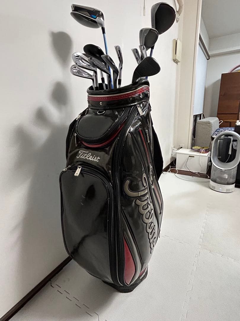 Titleist キャディバッグ 黒 赤