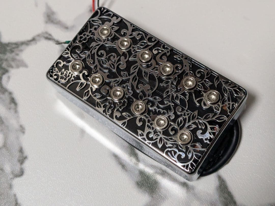 アルニコV 　白銅プレート　4芯　 ヘクサポールピース　装飾カバー　ハムバッカー