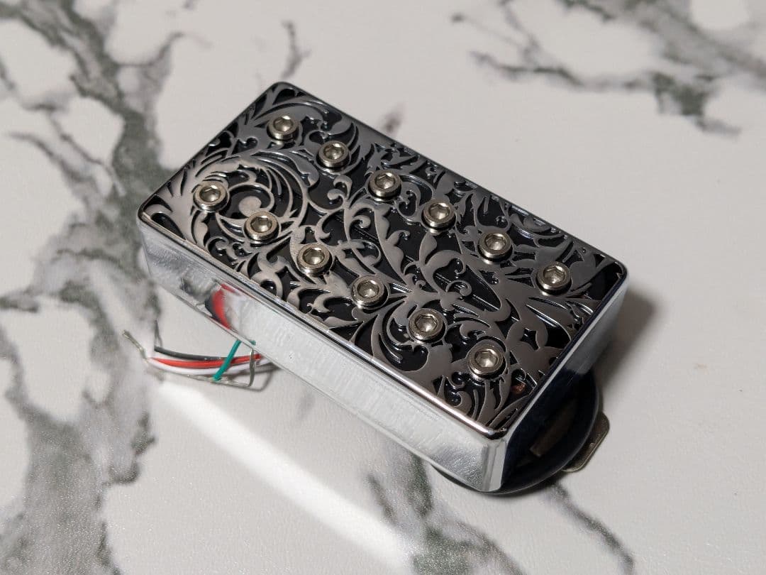 アルニコV 　白銅プレート　4芯　 ヘクサポールピース　装飾カバー　ハムバッカー