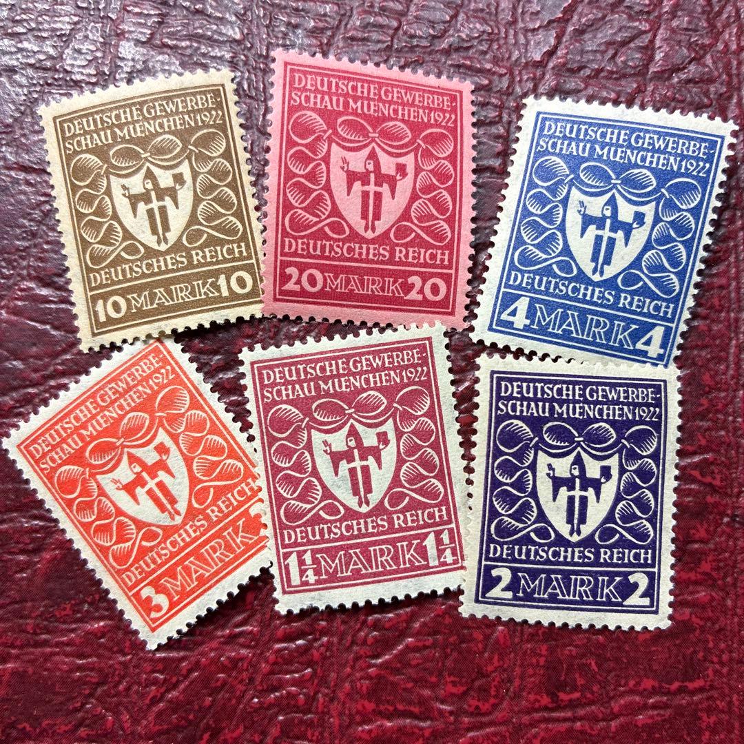 77172セール現品限　概ね美品ヴィンテージ　ドイツ発行紋章6種揃