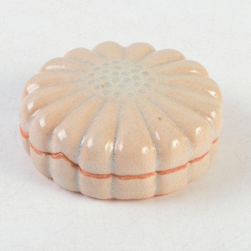 茶道具　萩焼　増野陶花作　花香合　共箱　V　9720