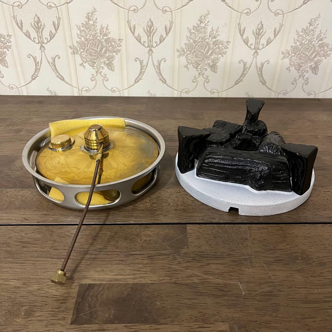 【アンティーク】英祥堂 大和炭 燃料用アルコール式 炭型風炉用 茶道具 古道具