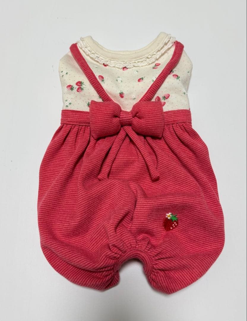 ダックスフンド服　オーダー受付ページ　ロンパース　つなぎ　犬服　苺　いちご