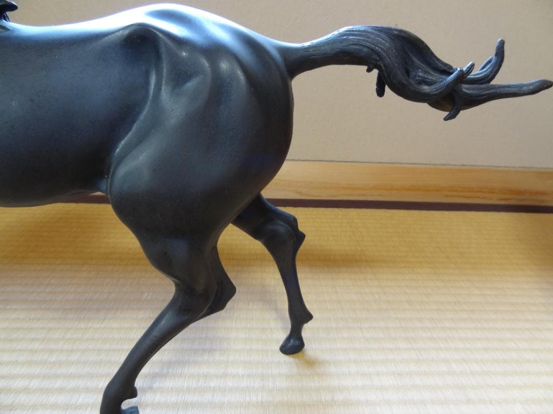 かとちゃん　真鍮製　中島宏作　馬　ブロンズ像在銘　オブジェ　重量9.9㎏