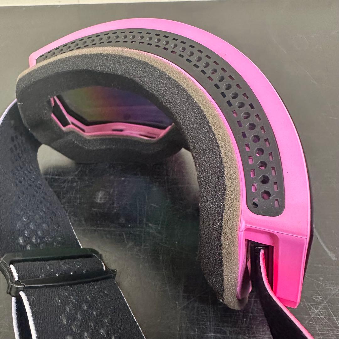 スキースノボゴーグルピンク　ミラーレンズ