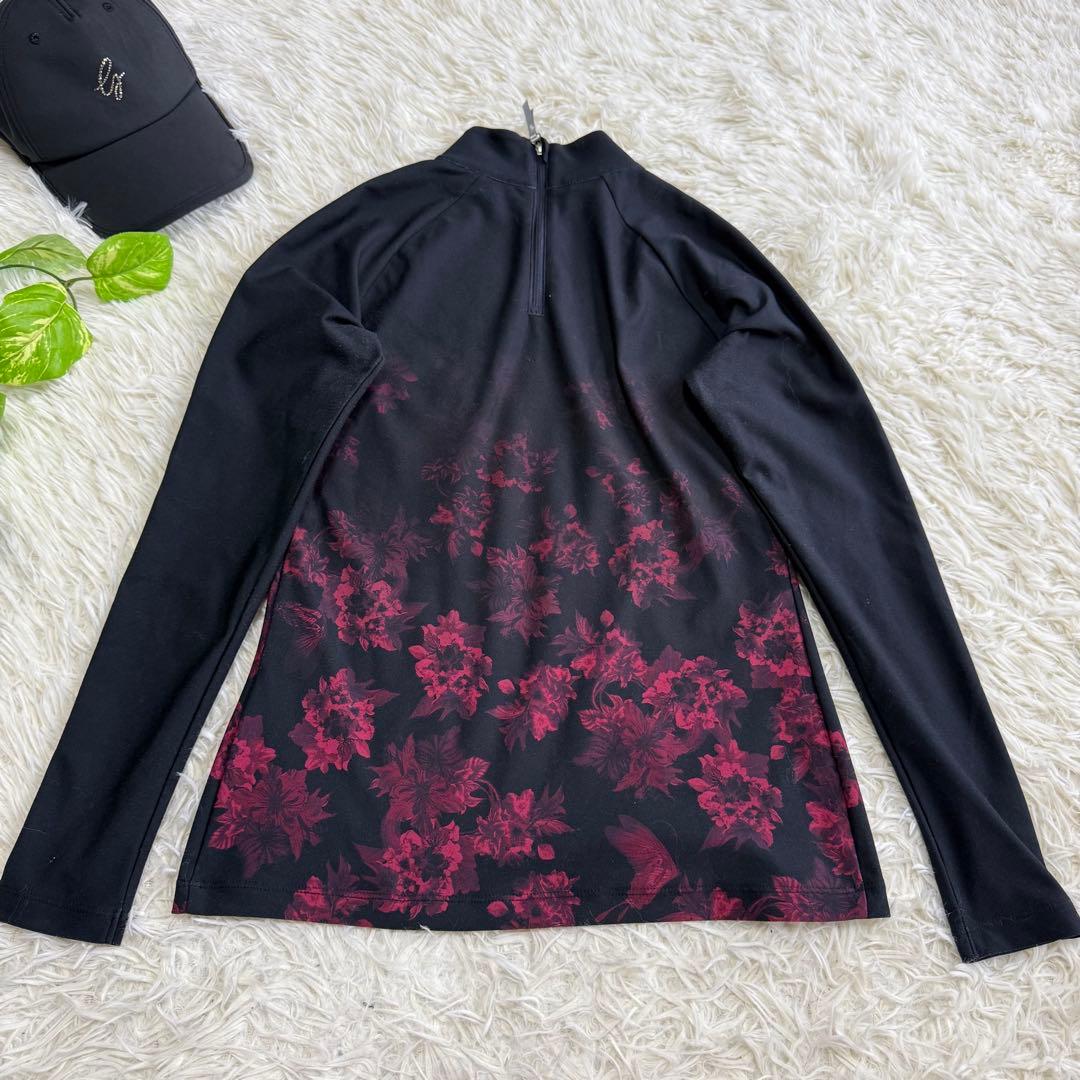 【デサントゴルフリュクス】美品 モックネック 高級ライン Sサイズ レディース