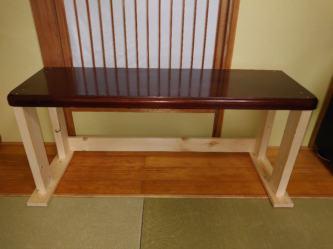 【其の24】中古テーブルを加工したパチスロ実機を置く台（２台用シンプルスタンド）