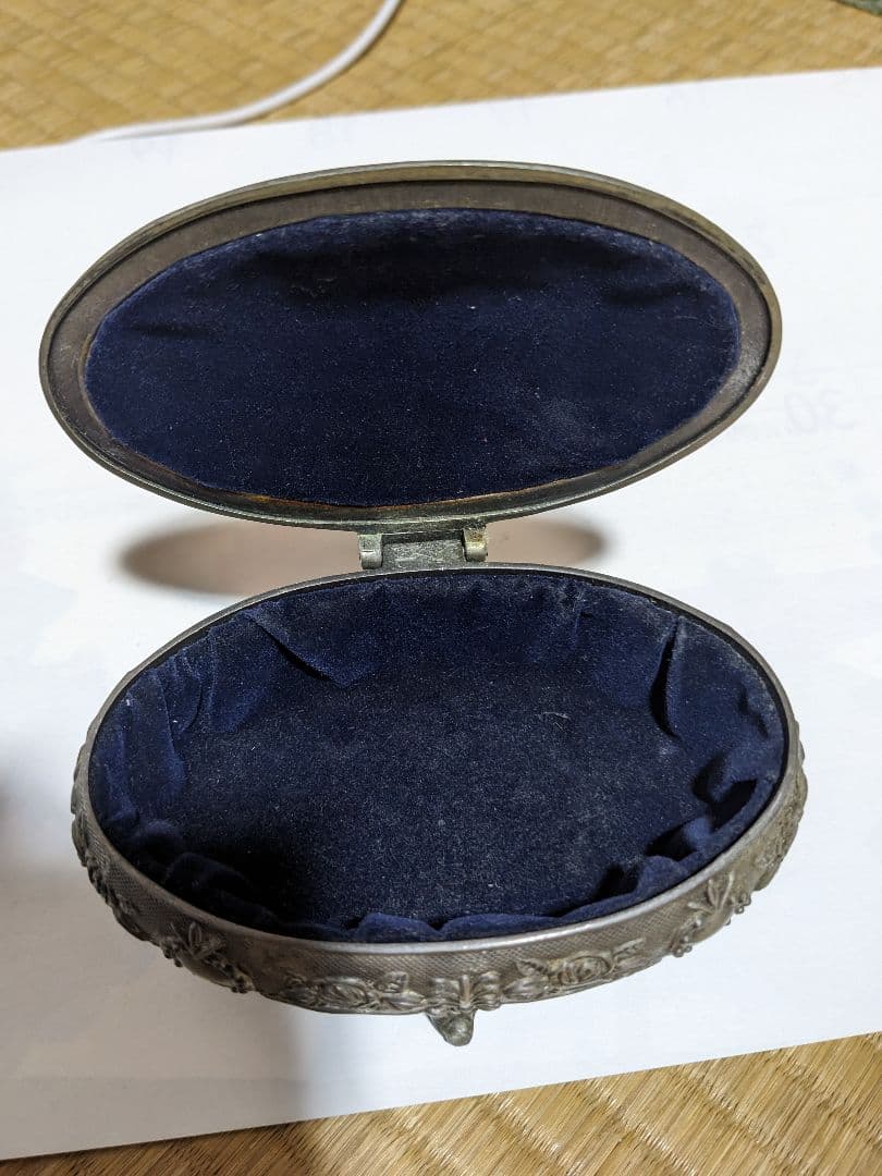 ♦ピューター製 猫足ジュエリーボックス 英国 フランス アールヌーヴォー様式