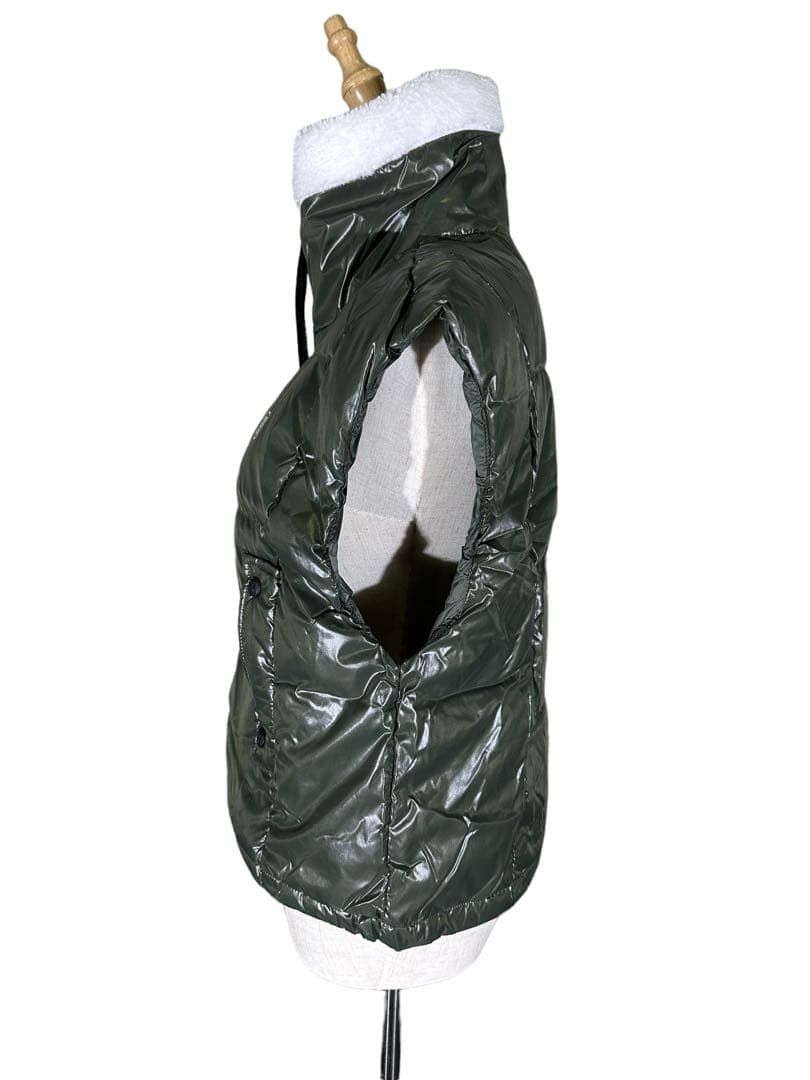 セール❣️G/FOREジーフォアレディースダウンショートベストsizeLカーキー