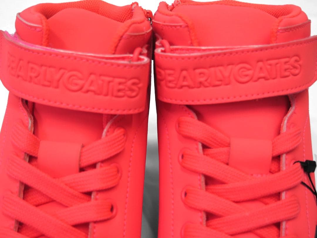 展示品●パーリーゲイツ●サイドロゴ　ミドルカット　スパイクシューズ　23.0cm