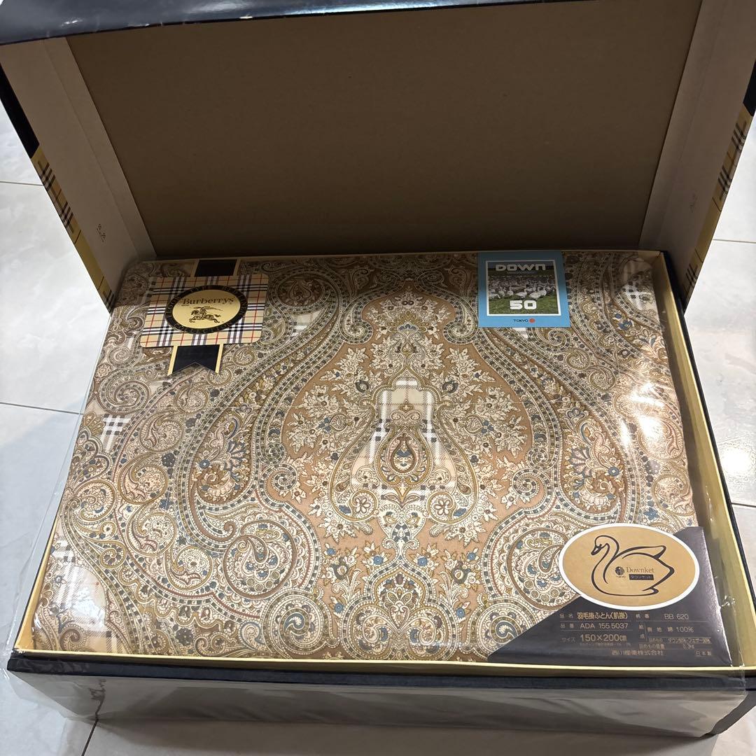 羽毛掛ふとん　肌掛け　Burberry バーバリー
