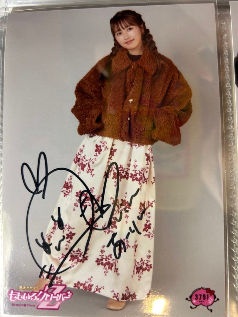 ももいろクローバーZ 公式生写真 2枚セット 直筆サインコメント入り
