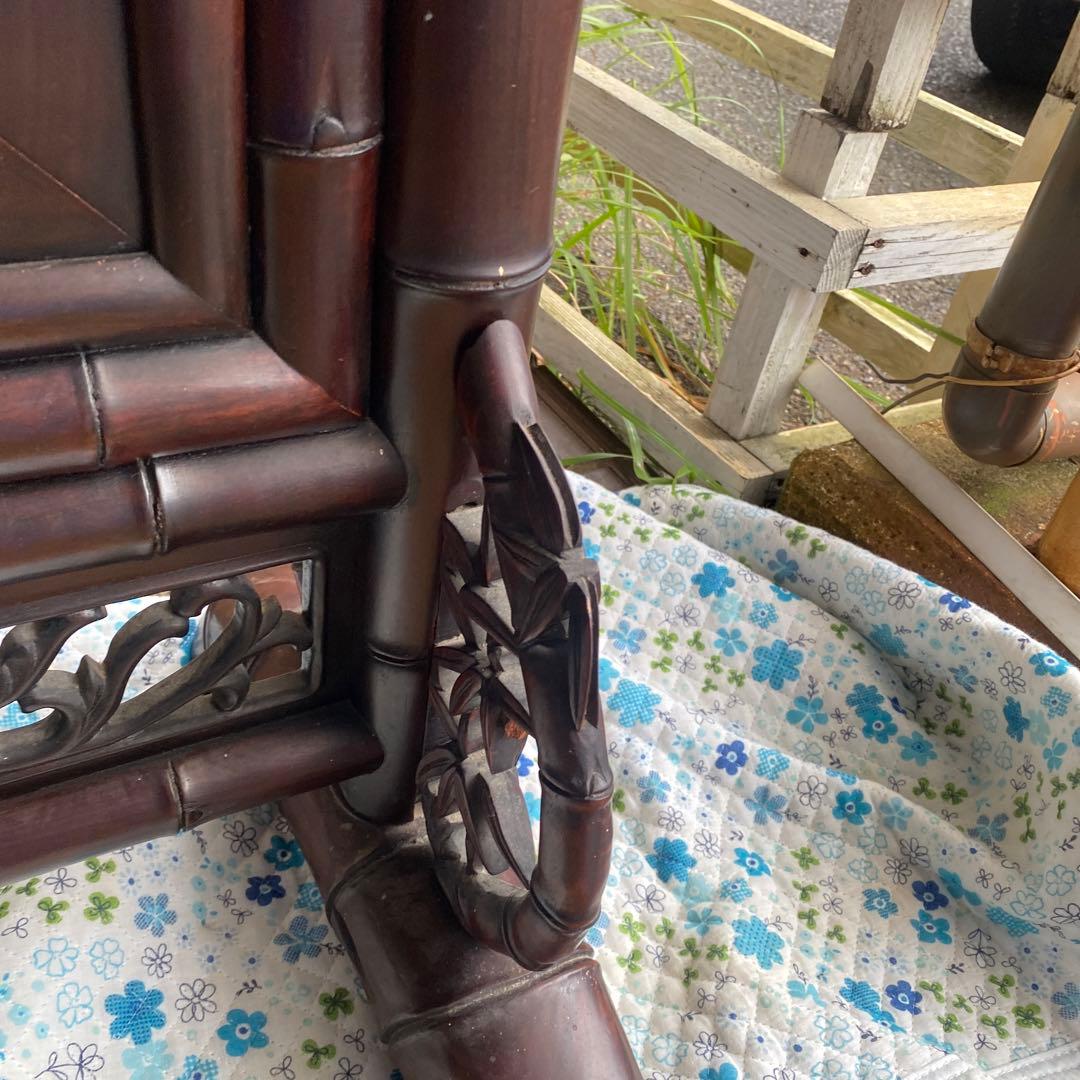 たのめる便から変更可能！気壮山河 中国美術　衝立　紫檀　唐木　竹