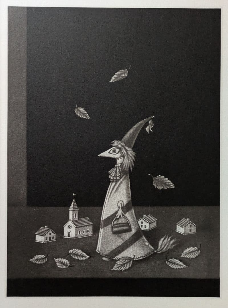 p長谷川潔の500部限定作品 「仮装したる狐」真作保証