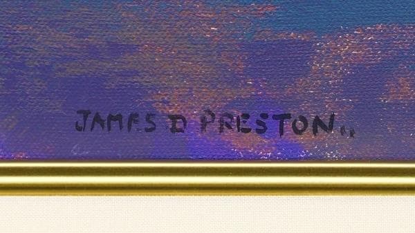 大型油絵 ジェームズ・プレストン James Preston 約30号 証明書