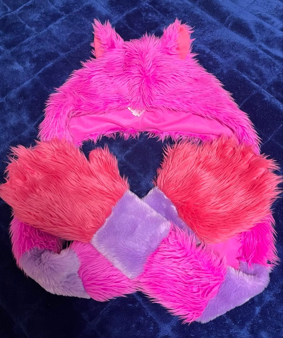 ディズニー　チェシャ猫　マフラーキャップ　ファンキャップ　不思議の国のアリス