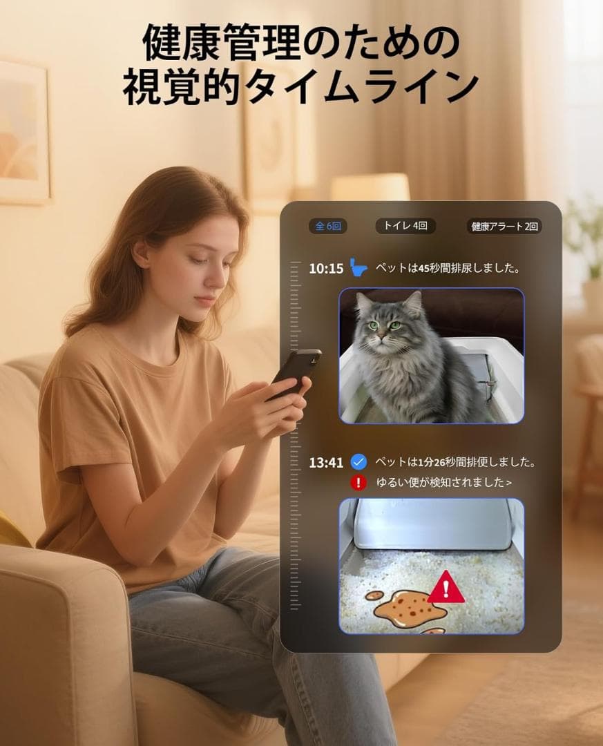 新品⭐️猫の自動トイレ 大型猫・多頭飼い 囲まれてないから慣れるのが早い 開放型