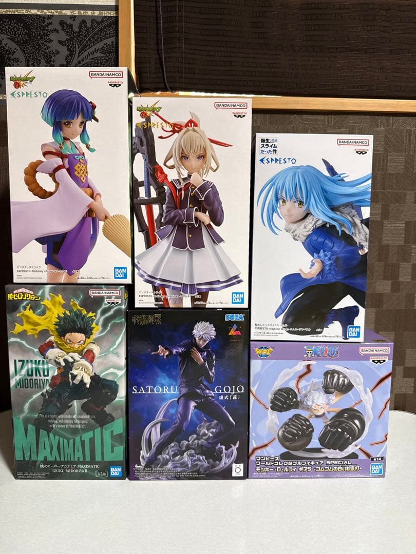 フィギュア　６点(呪術廻戦　ヒロアカ　モンスト　転スラ　ワンピース)