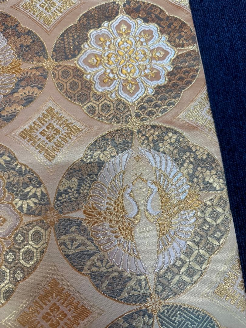 1917 袋帯 古代彫金紋  西陣織   金糸　高級上質上品　約440cm未使用