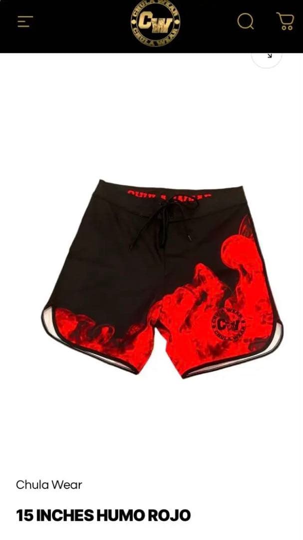 激安‼️CHULA WEAR ボードショーツ 28サイズ レッド/ブラック