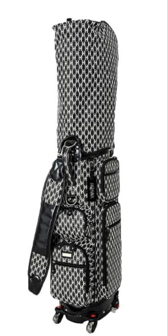 HONMA キャディバッグ キャスター付 黒×白 男女兼用