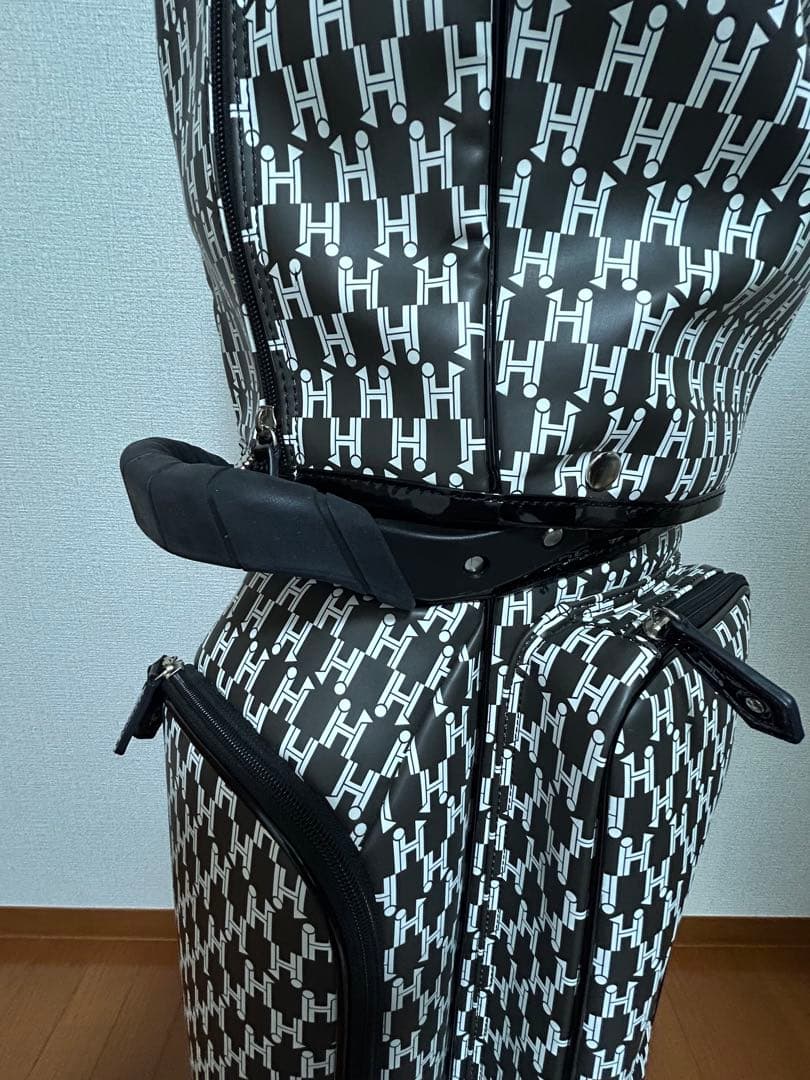 HONMA キャディバッグ キャスター付 黒×白 男女兼用