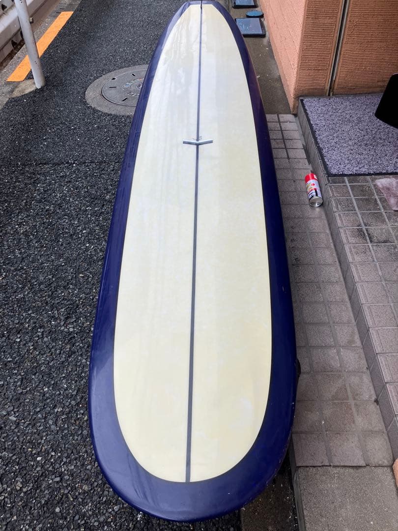 CJ ネルソンフルカーボン10ftシングルフィン ロングボード ネイビーブルー