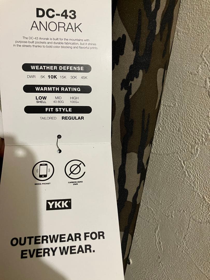 新品未使用ウェア！DC SHOE DC-43 アノラック スノーボードウェア