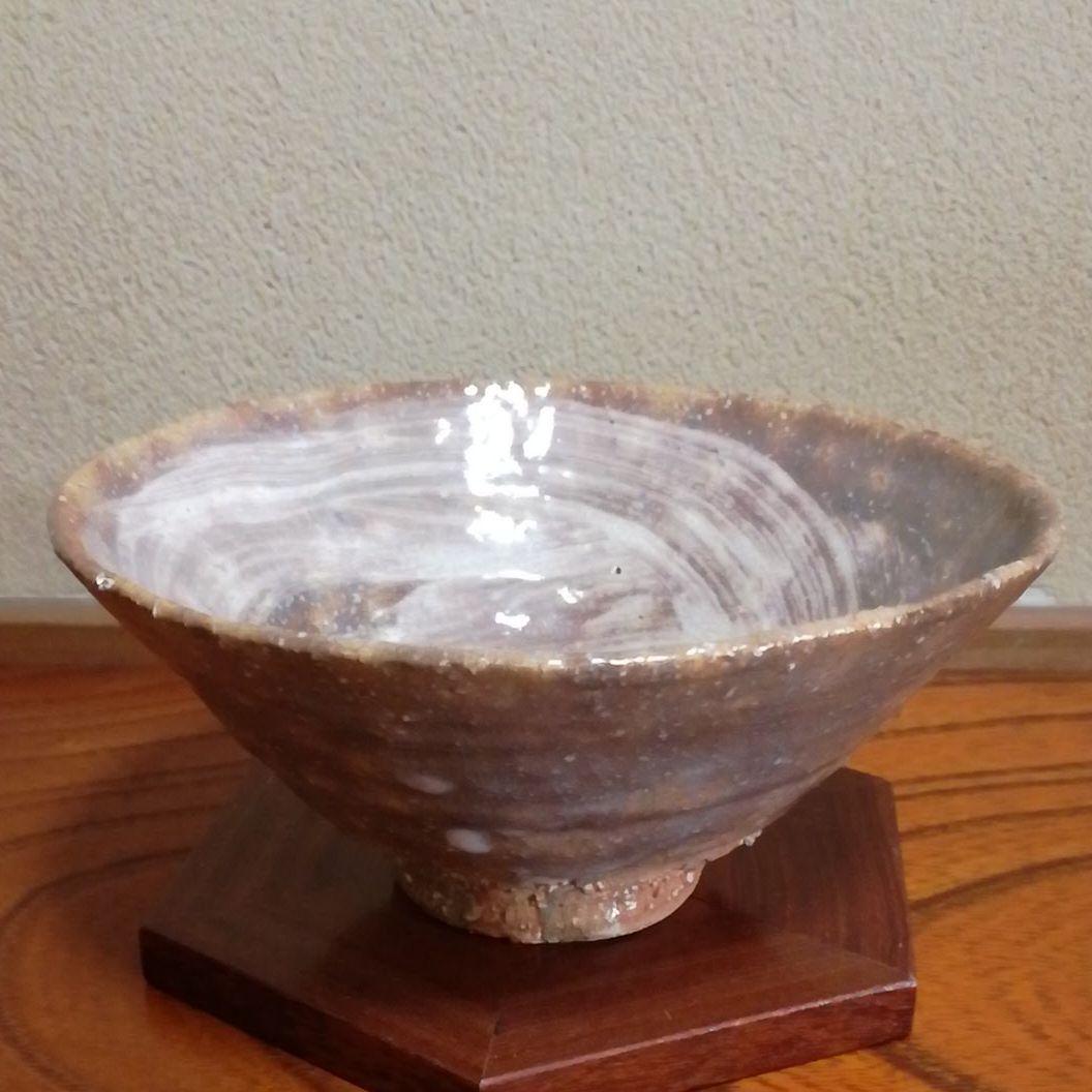 萩焼　刷毛目　茶碗　11世　坂高麗左衛門　韓峯