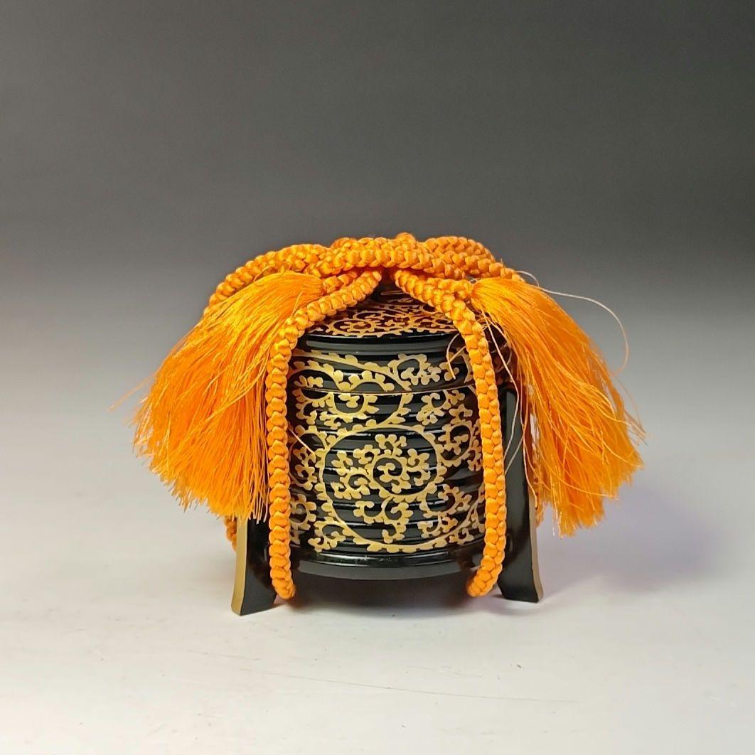 イ743 香合『土居義峰』『蛸唐草蒔絵　外居　香合　共箱』茶道具　漆塗