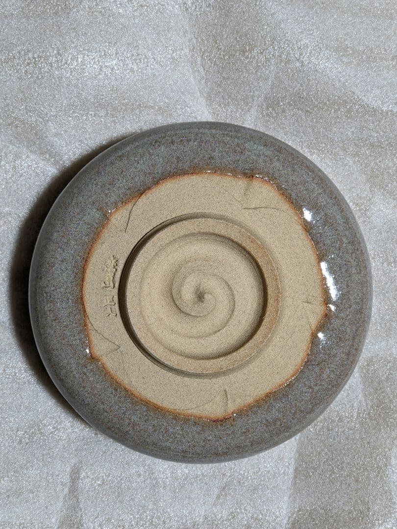 ♦小堀遠州流 茶道具 抹茶碗 赤膚焼 日本芸術院賞受章者 大塩正義８代正人造