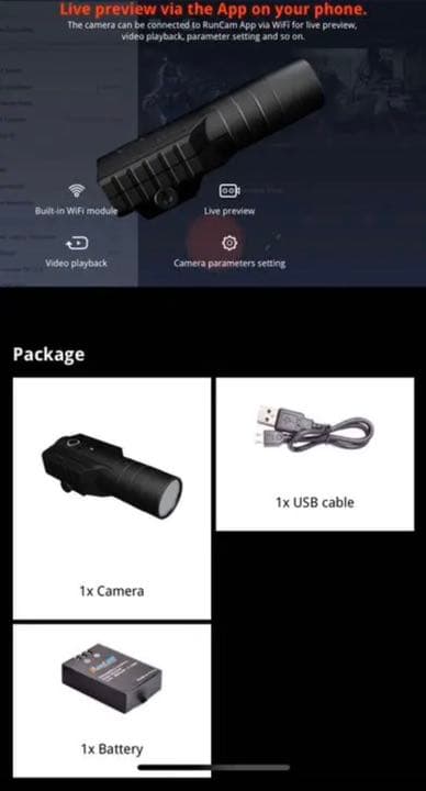 RUNCAM SCOPE LITE ランカムスコープ ライト　バッテリー3個