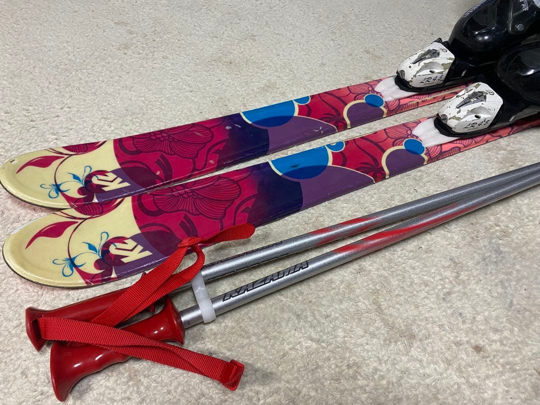 k2 スキー板セット138cmブーツアトミック23-23.5cm ストック110