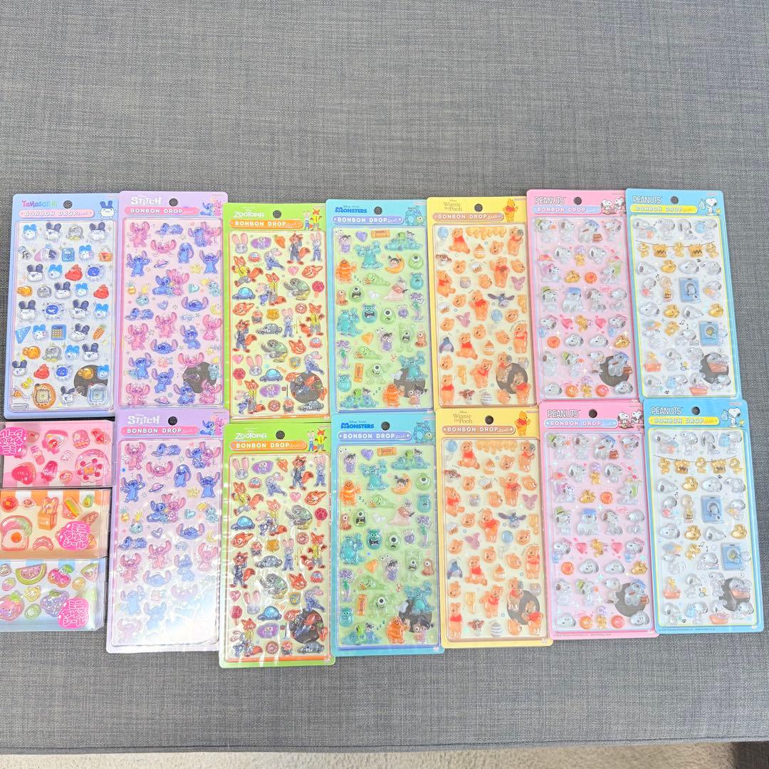 ボンボンドロップシール　うるちゅる　まとめ売り　ズートピア2 正規品　16点
