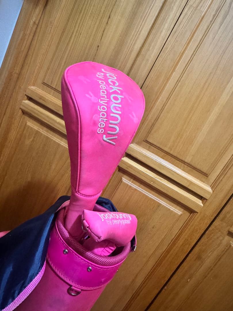 3点セットキャディバッグ ピンク　ジャックバニー　パター&ドライバーカバー