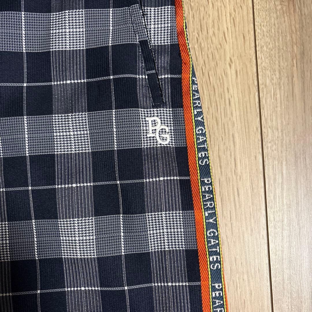 【美品】PEARY GATES ネイビー系チェックパンツ